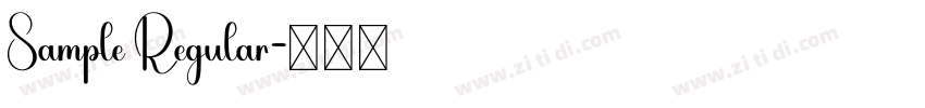Sample Regular字体转换